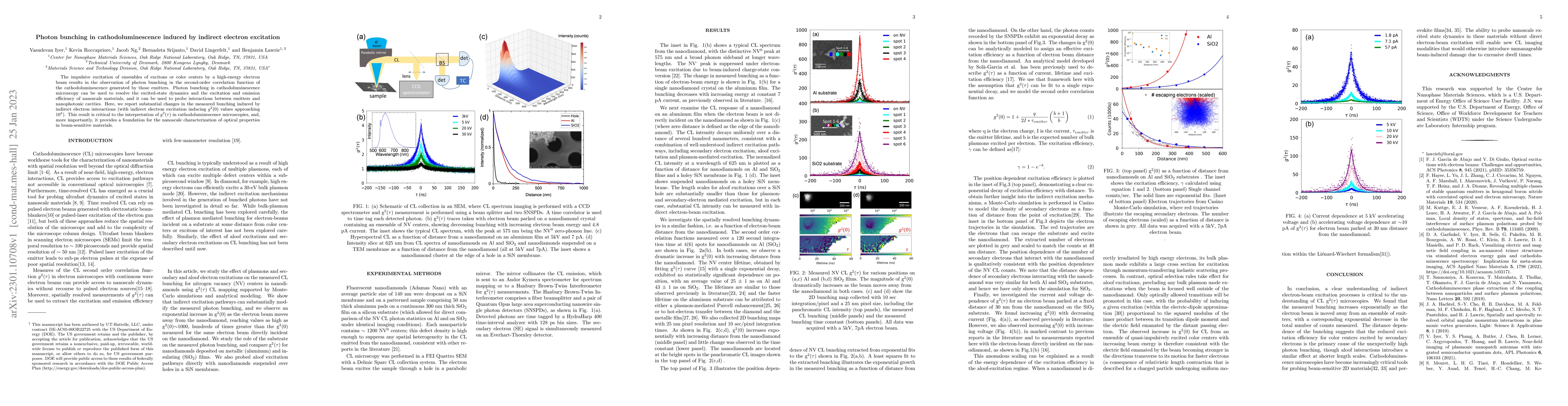 Thumbnail for Photon bunching in cathodoluminescence induced by indirect electron
  excitation