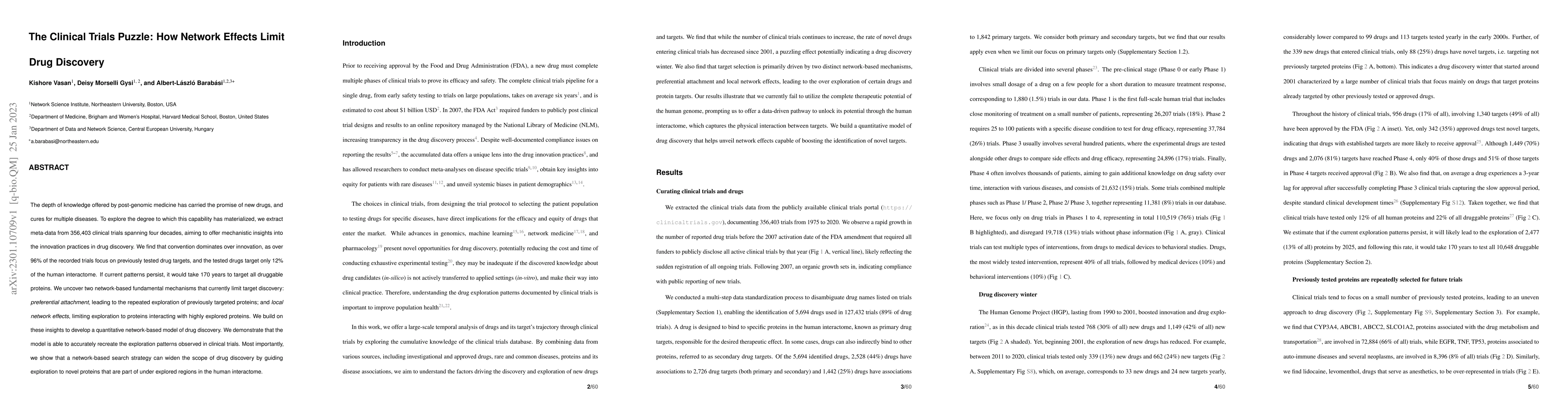 Thumbnail for The Clinical Trials Puzzle: How Network Effects Limit Drug Discovery