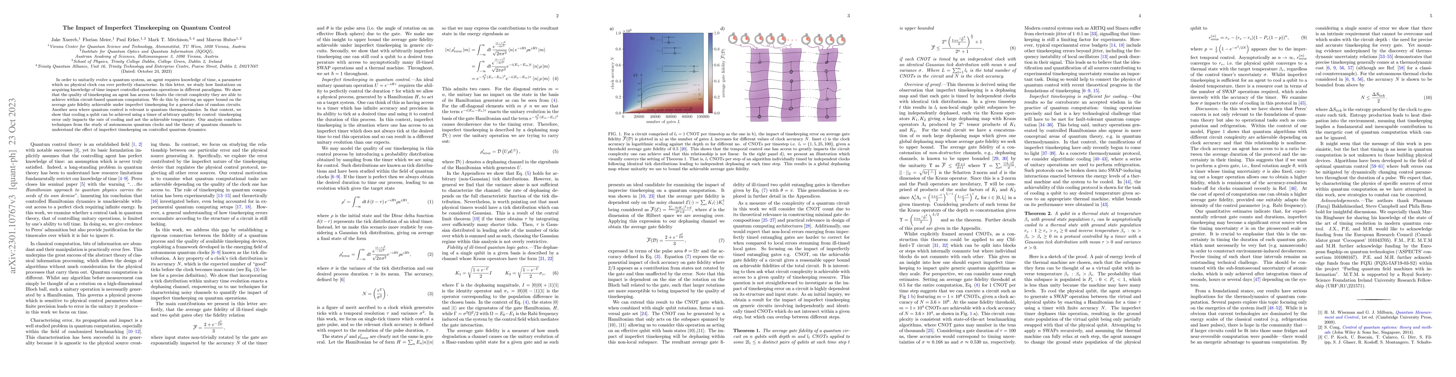 Thumbnail for The Impact of Imperfect Timekeeping on Quantum Control