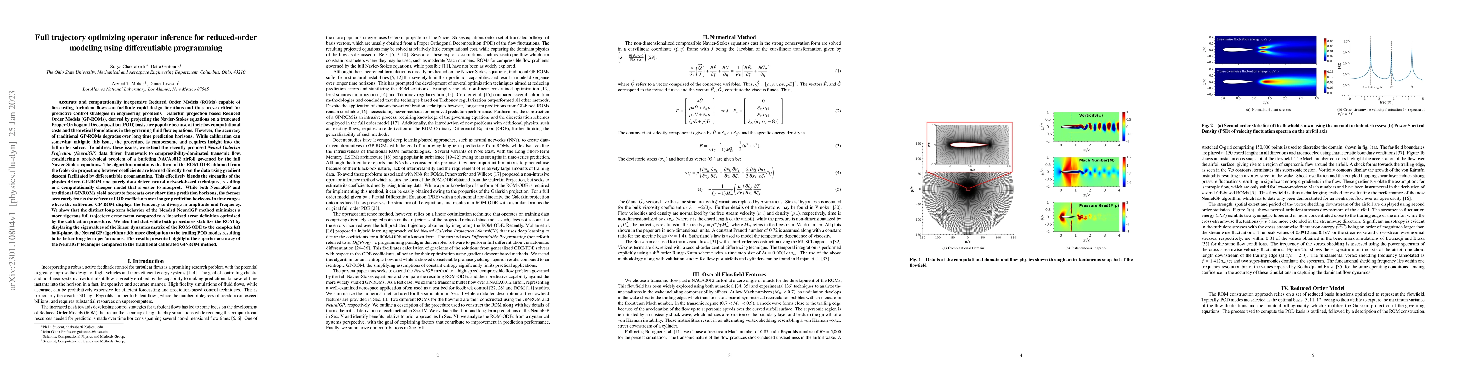 Thumbnail for Full trajectory optimizing operator inference for reduced-order modeling
  using differentiable programming