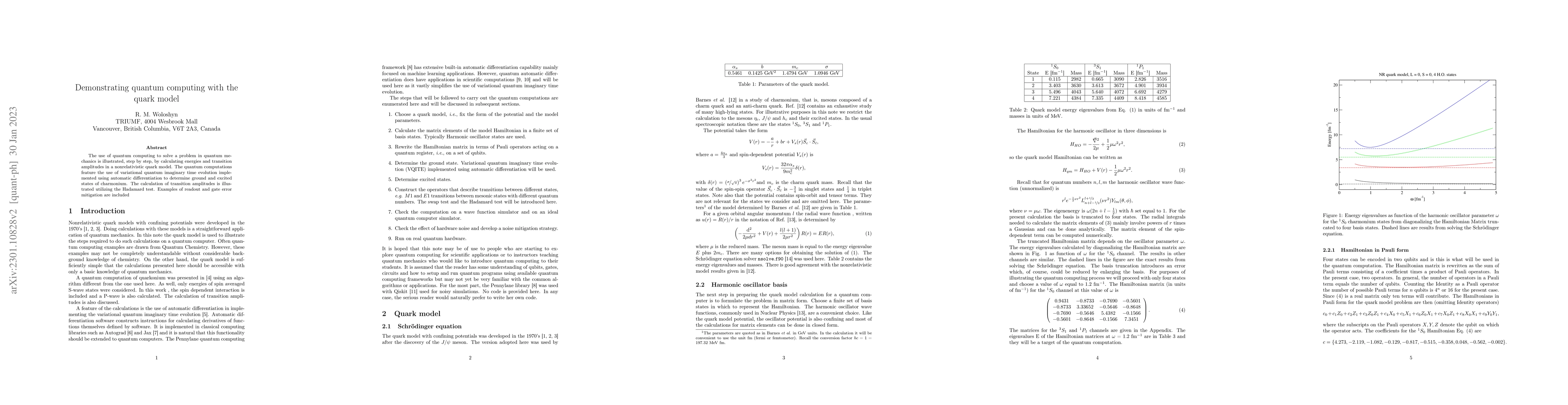 Thumbnail for Demonstrating quantum computing with the quark model