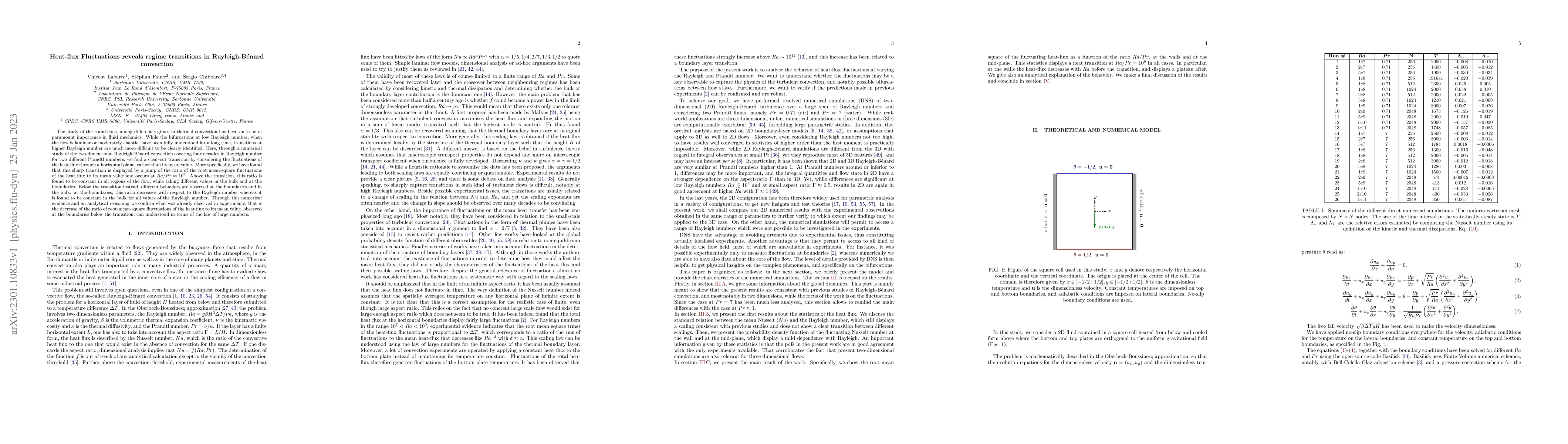 Thumbnail for Heat-flux Fluctuations reveals regime transitions in Rayleigh-B\'enard
  convection