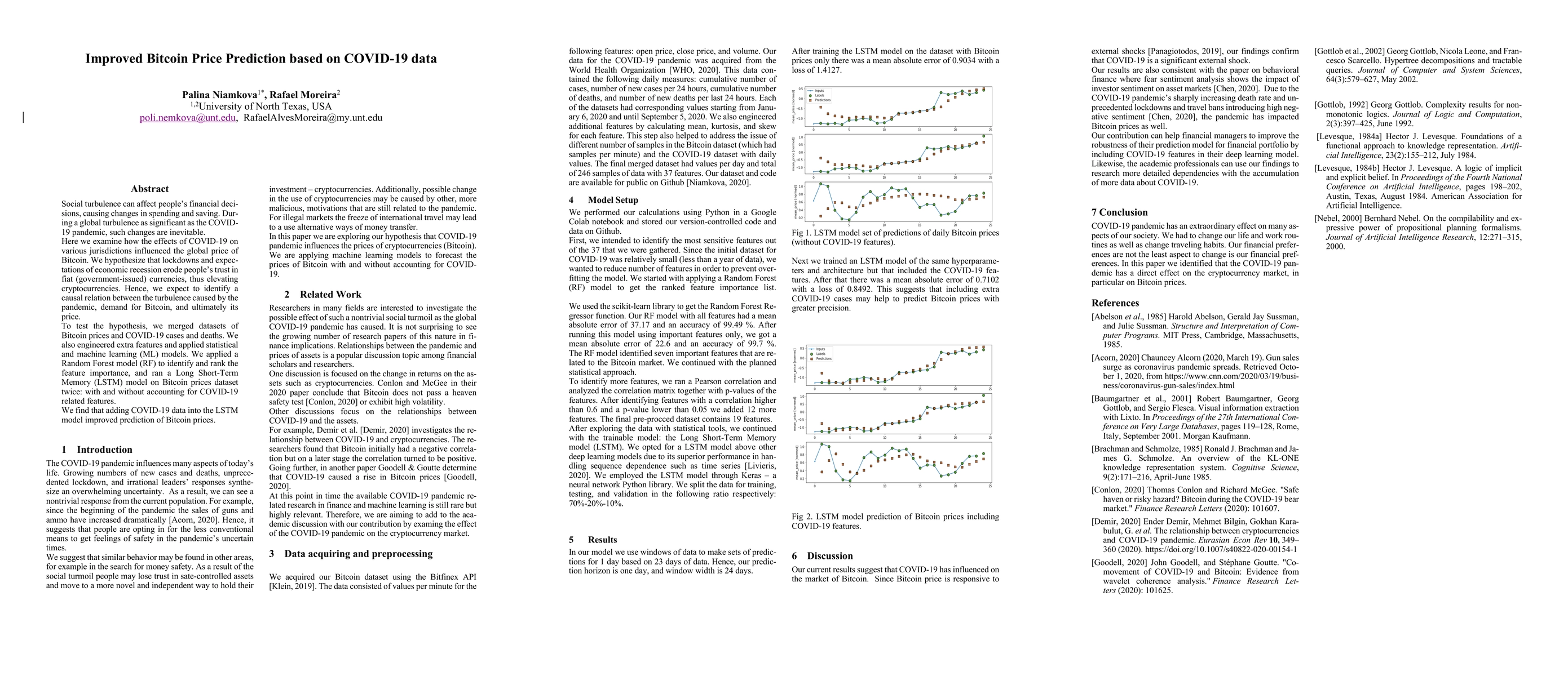 Thumbnail for Improved Bitcoin Price Prediction based on COVID-19 data