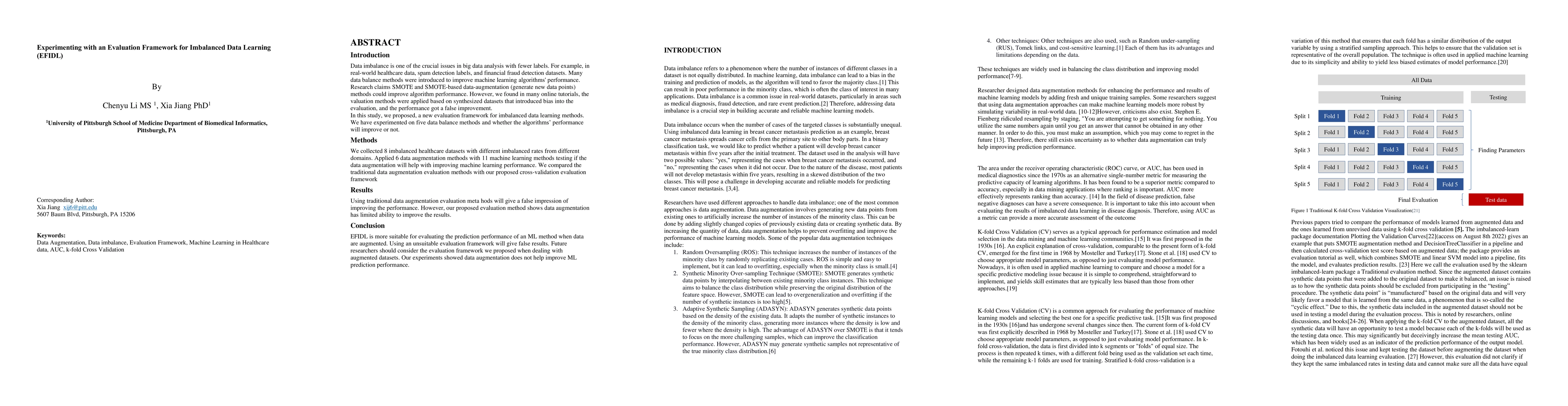 Thumbnail for Experimenting with an Evaluation Framework for Imbalanced Data Learning
  (EFIDL)