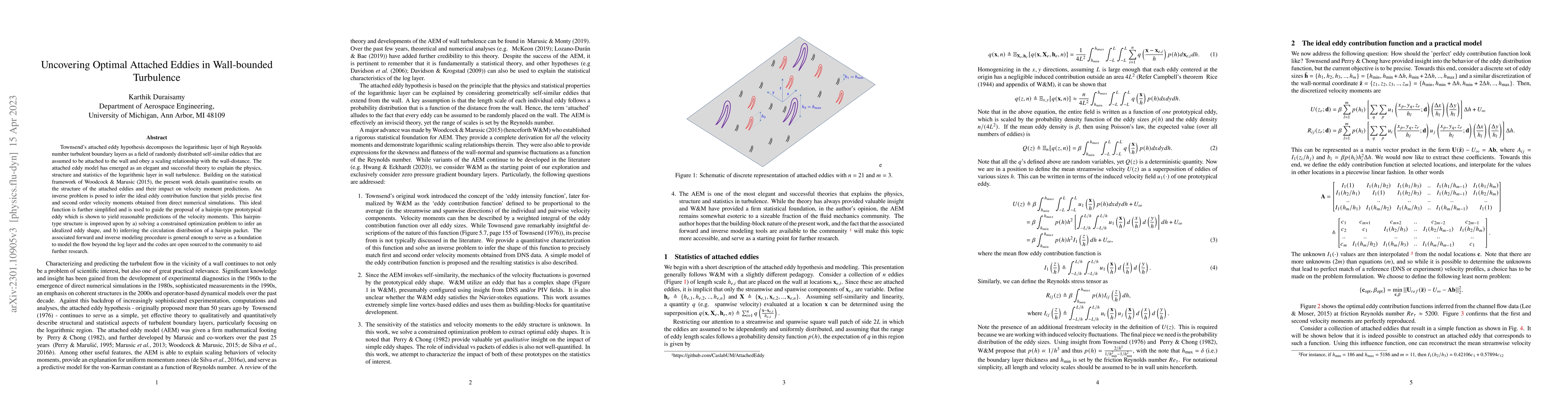 Thumbnail for Uncovering Optimal Attached Eddies in Wall-bounded Turbulence