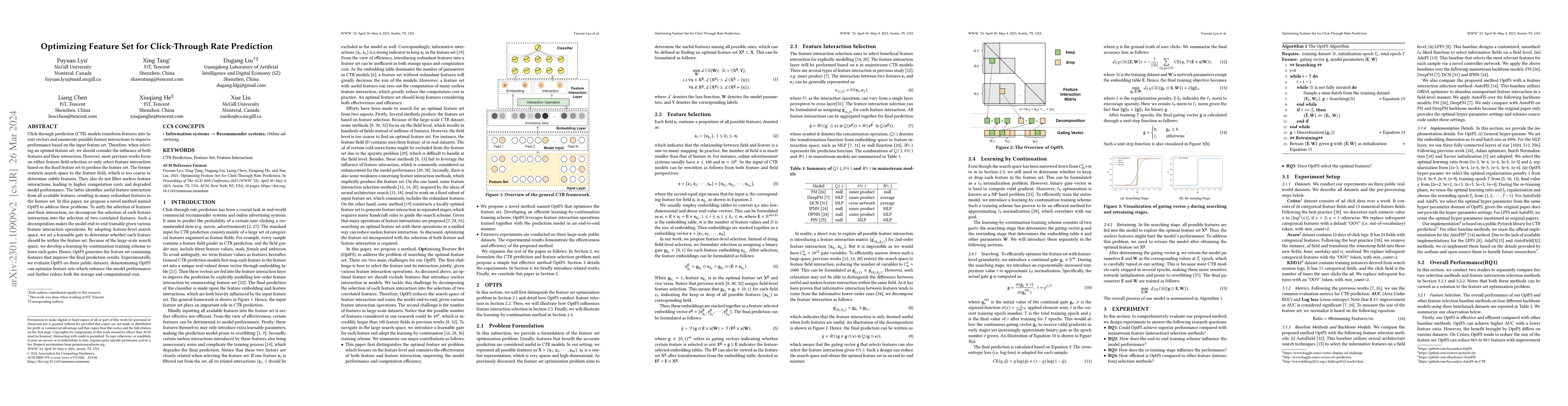 Thumbnail for Optimizing Feature Set for Click-Through Rate Prediction