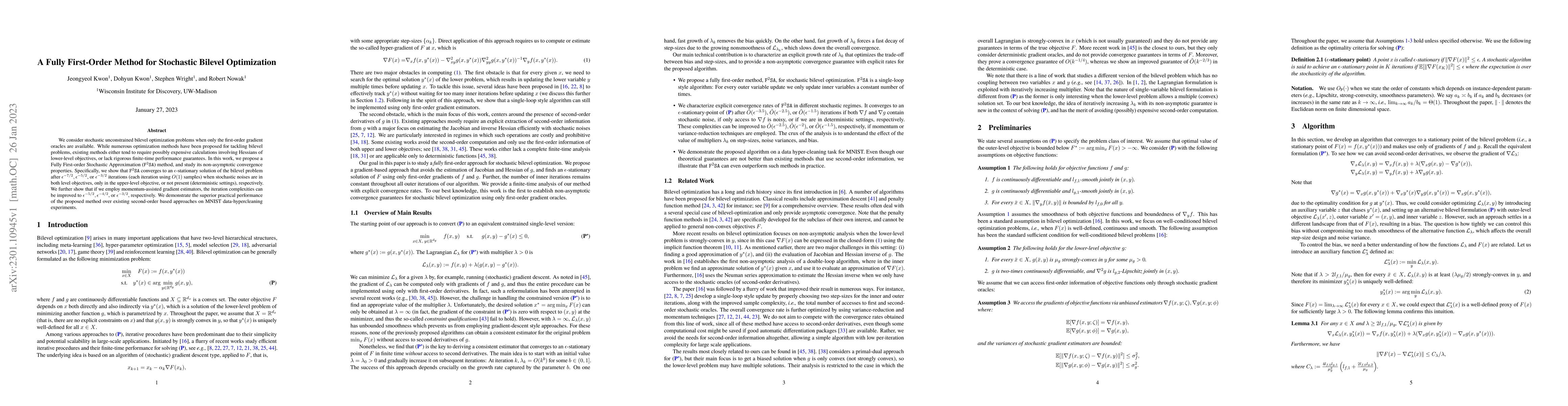 Thumbnail for A Fully First-Order Method for Stochastic Bilevel Optimization