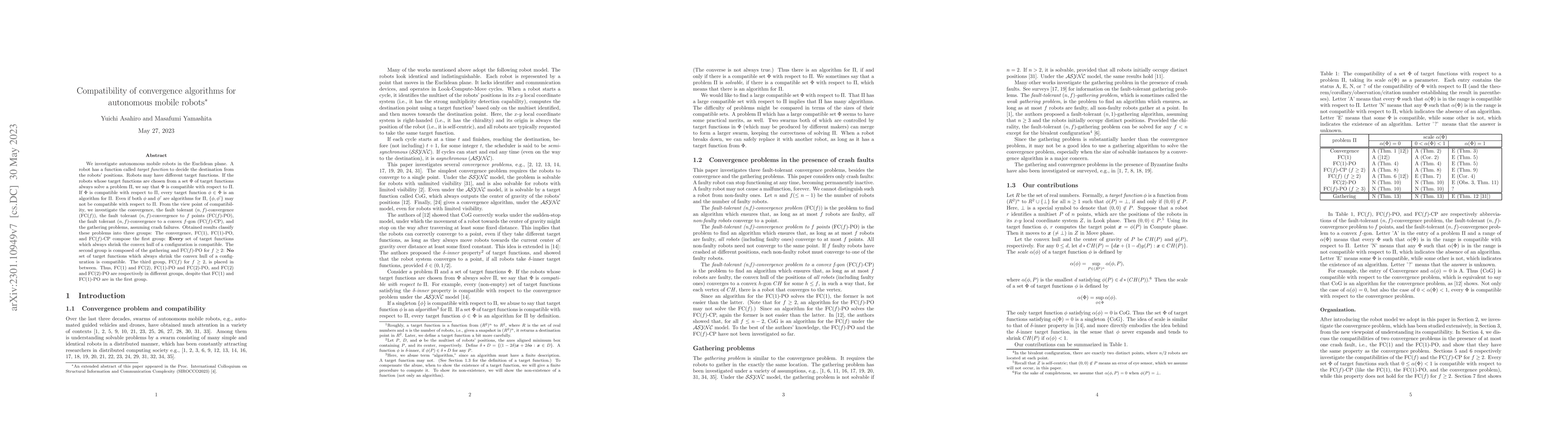 Thumbnail for Compatibility of convergence algorithms for autonomous mobile robots