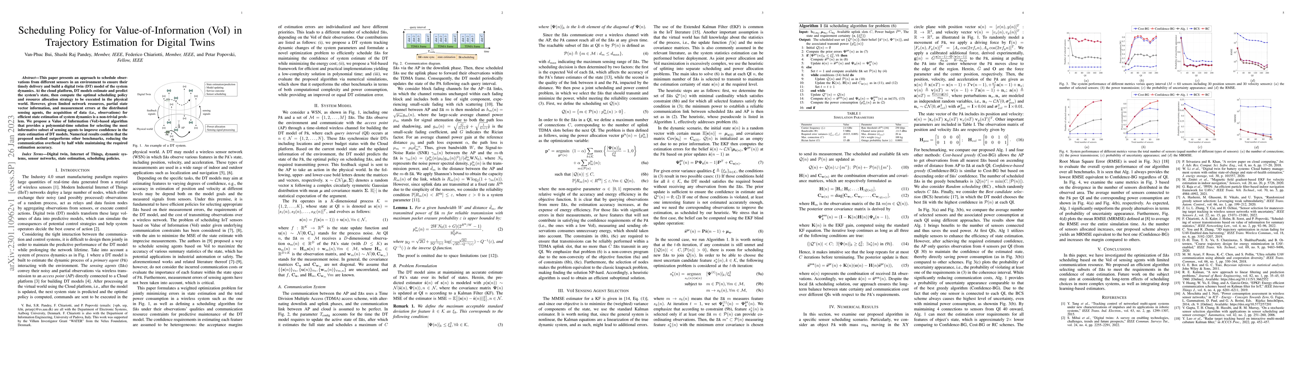 Thumbnail for Scheduling Policy for Value-of-Information (VoI) in Trajectory
  Estimation for Digital Twins