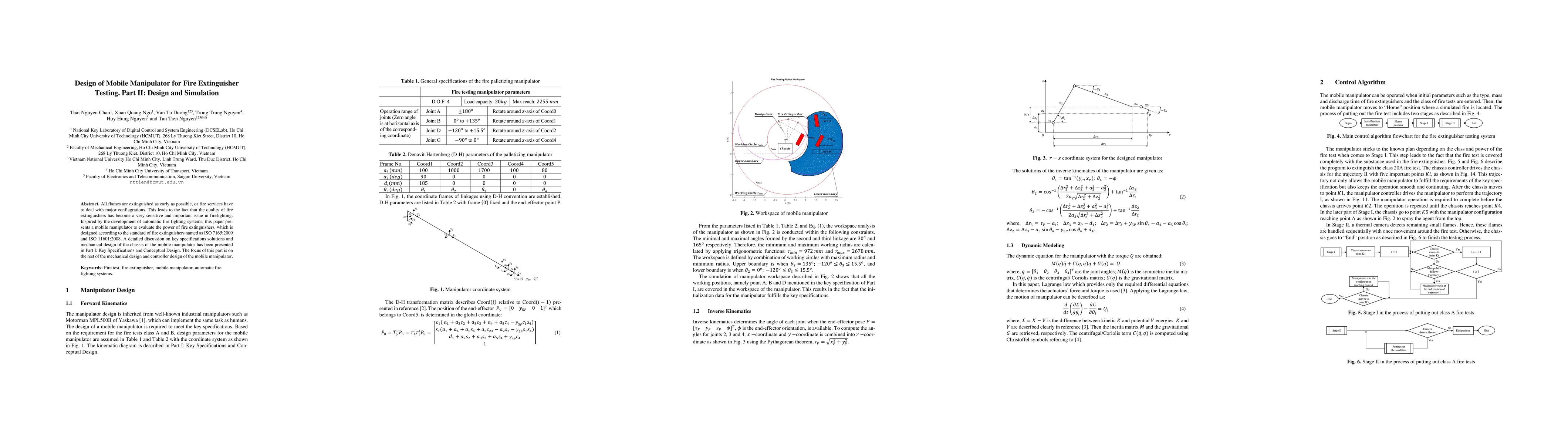 Thumbnail for Design of Mobile Manipulator for Fire Extinguisher Testing. Part II:
  Design and Simulation