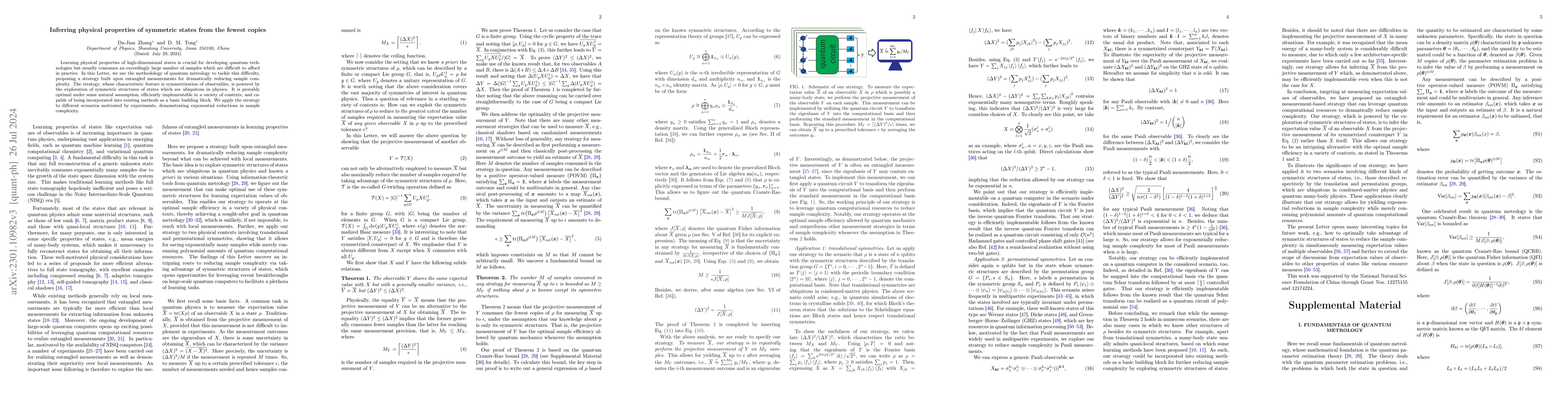 Thumbnail for Inferring physical properties of symmetric states from the fewest copies