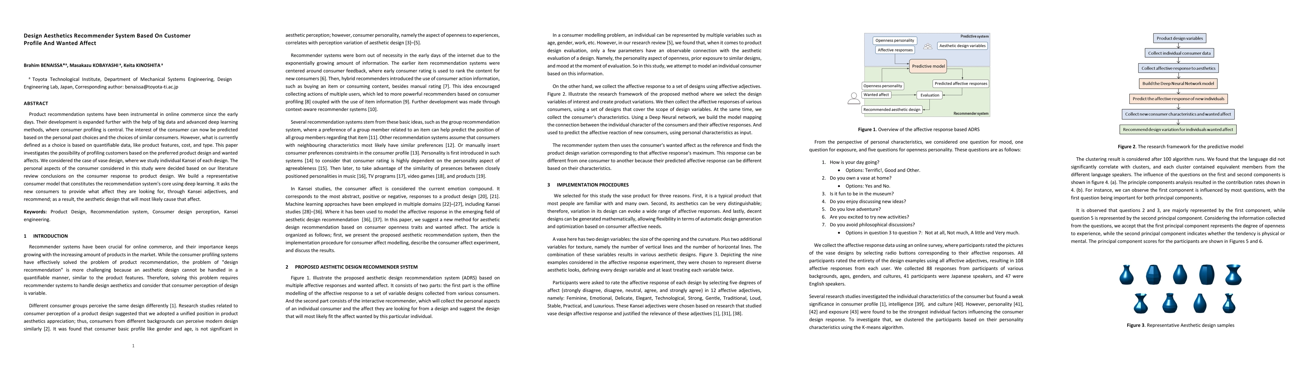Thumbnail for Design aesthetics recommender system based on customer profile and
  wanted affect