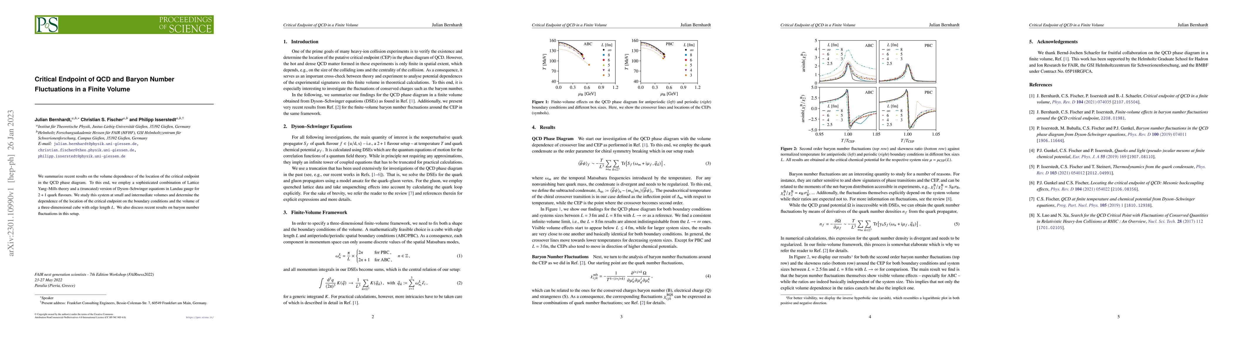 Thumbnail for Critical Endpoint of QCD and Baryon Number Fluctuations in a Finite
  Volume