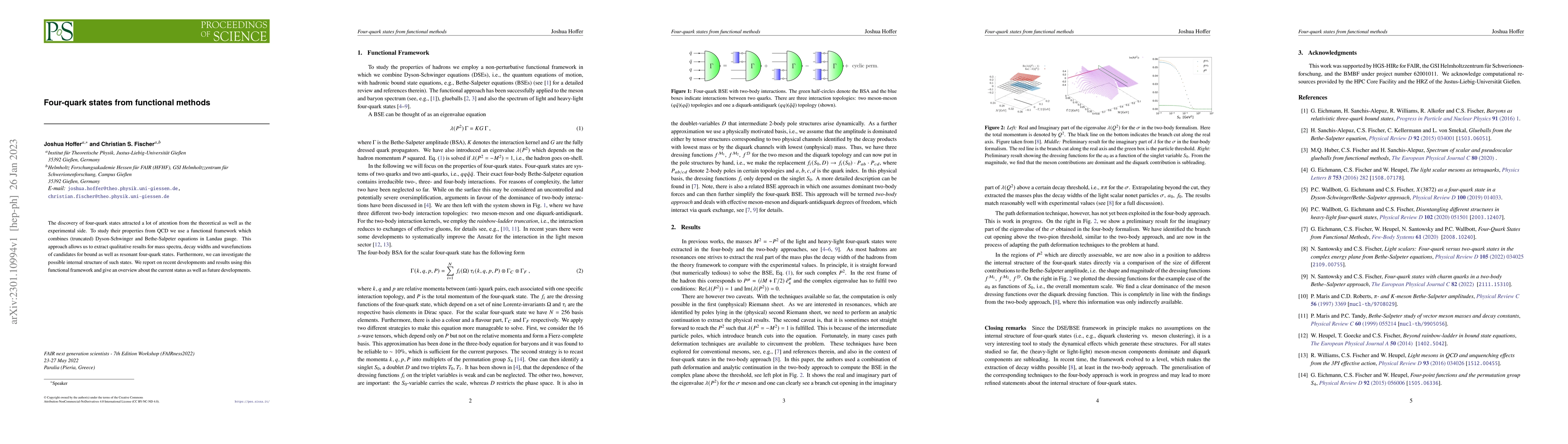 Thumbnail for Four-quark states from functional methods