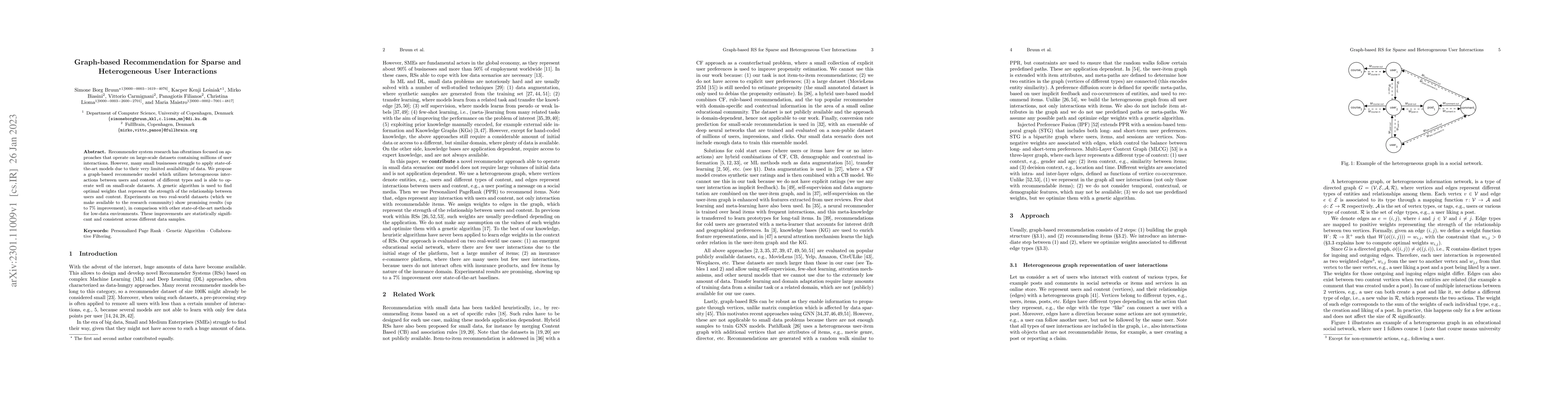 Thumbnail for Graph-based Recommendation for Sparse and Heterogeneous User
  Interactions