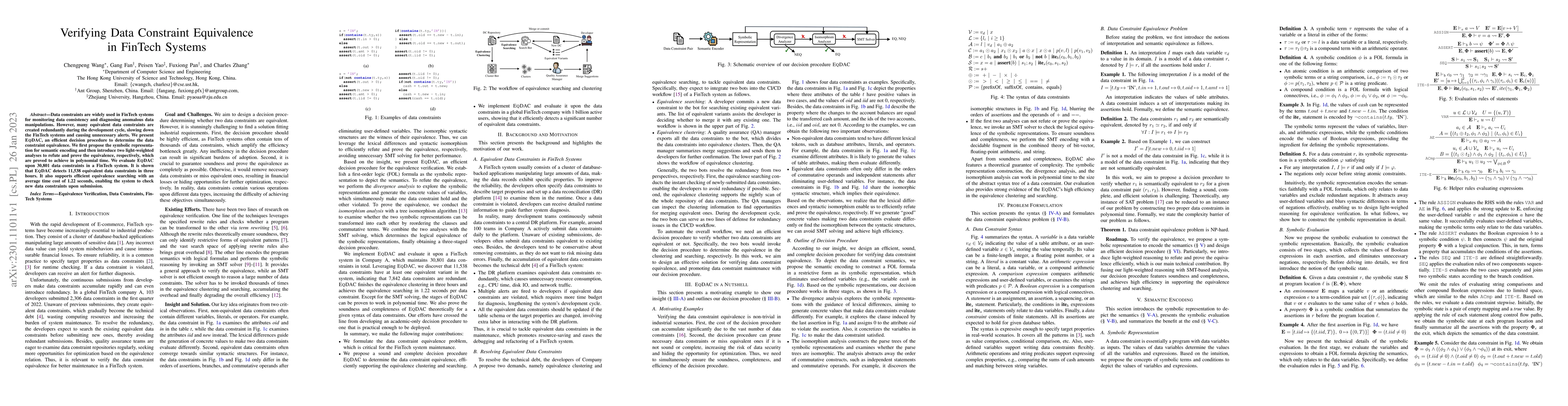 Thumbnail for Verifying Data Constraint Equivalence in FinTech Systems