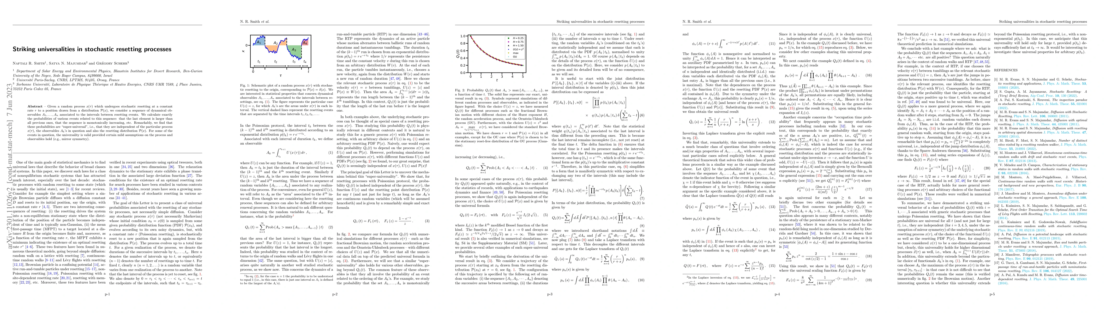 Thumbnail for Striking universalities in stochastic resetting processes