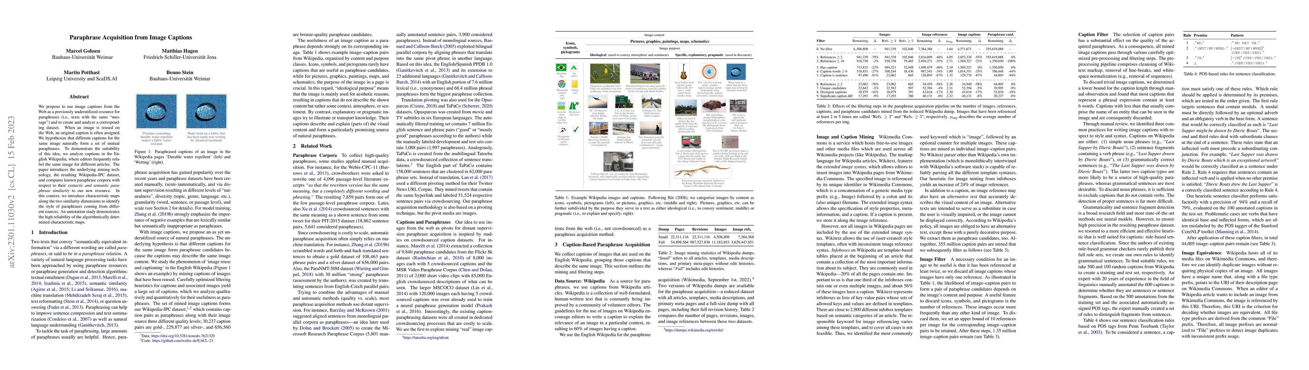 Thumbnail for Paraphrase Acquisition from Image Captions