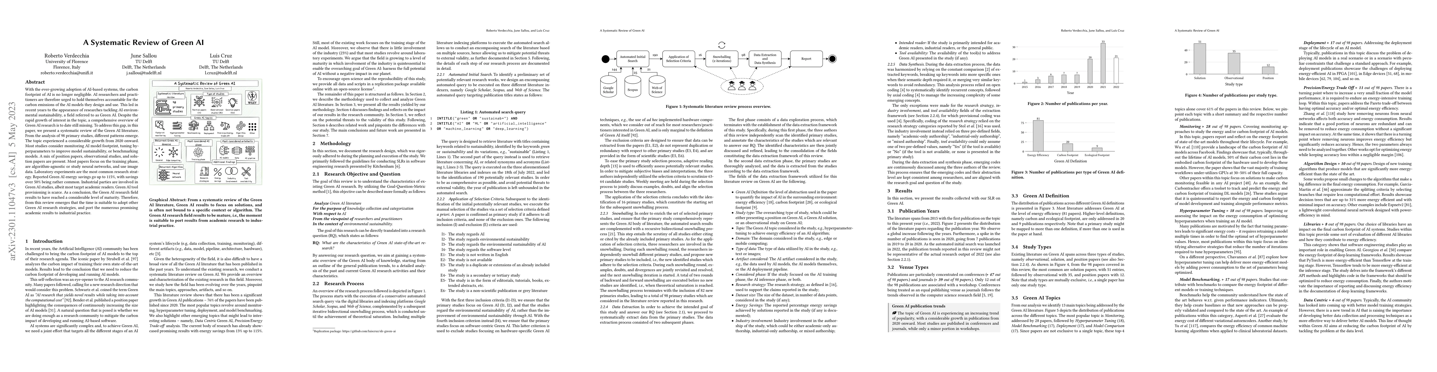 Thumbnail for A Systematic Review of Green AI