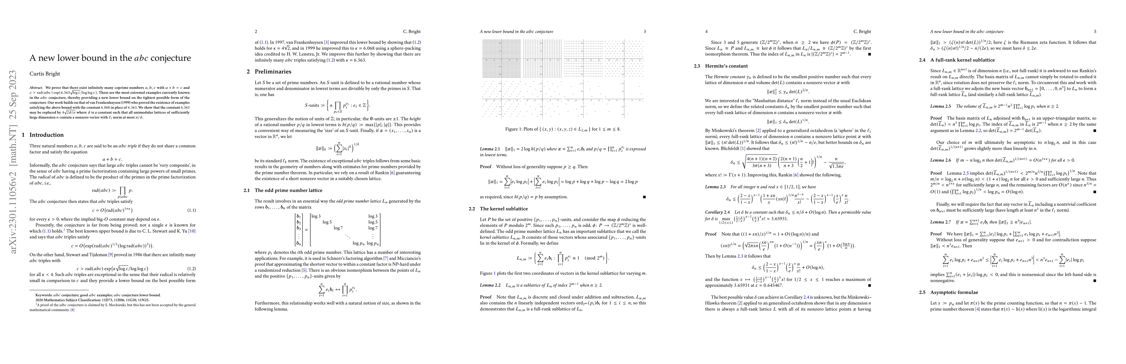 Thumbnail for A New Lower Bound in the $abc$ Conjecture