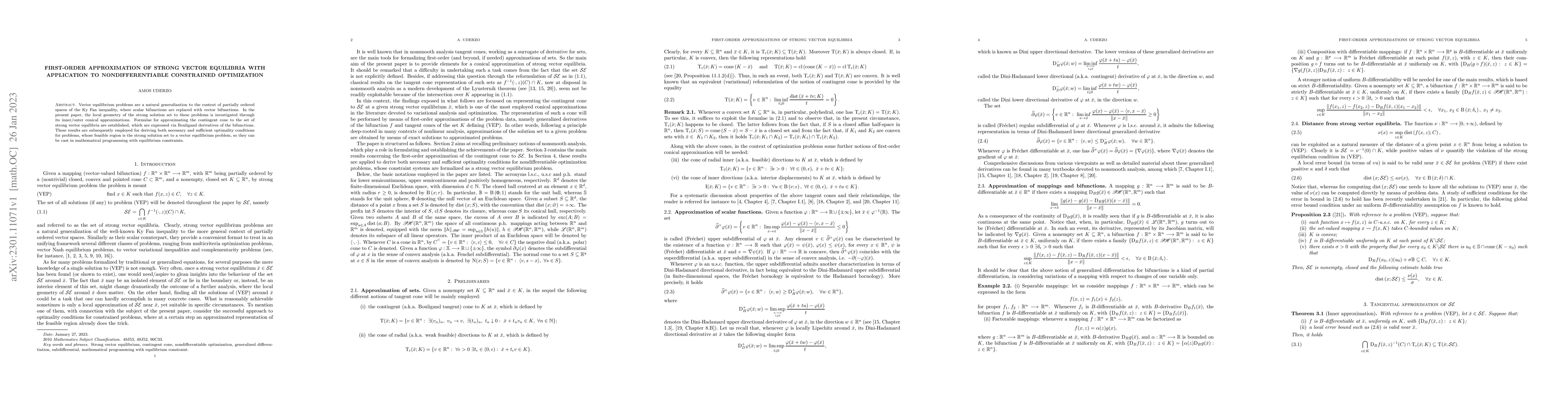 Thumbnail for First-order approximation of strong vector equilibria with application
  to nondifferentiable constrained optimization
