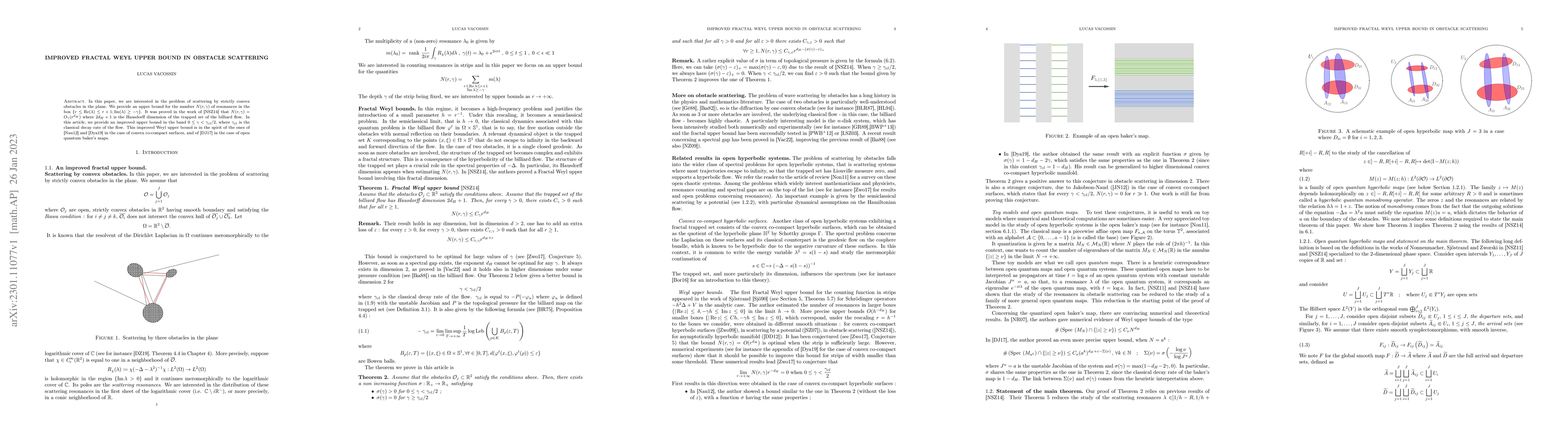 Thumbnail for Improved Fractal Weyl upper bound in obstacle scattering