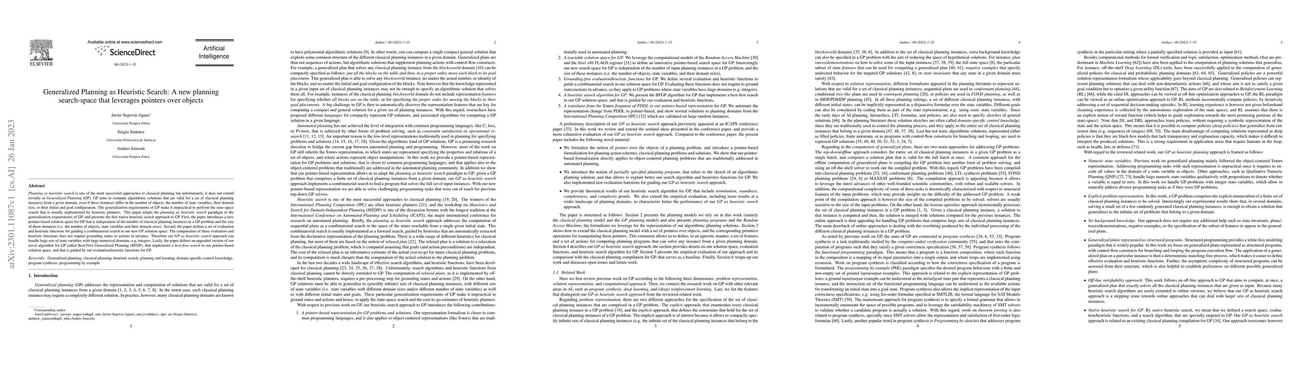 Thumbnail for Generalized Planning as Heuristic Search: A new planning search-space
  that leverages pointers over objects