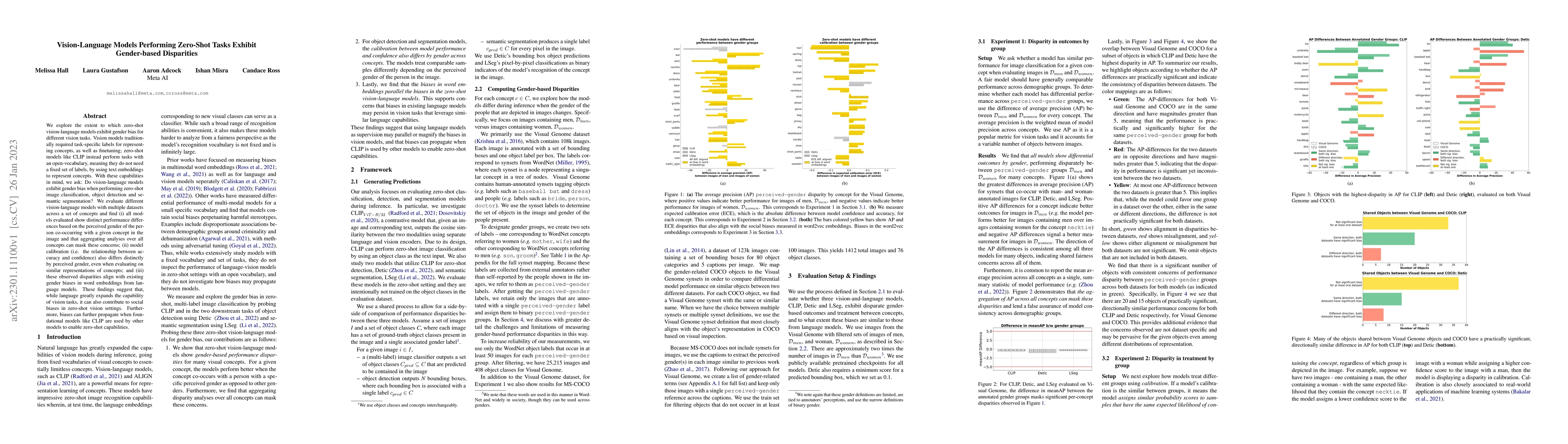 Thumbnail for Vision-Language Models Performing Zero-Shot Tasks Exhibit Gender-based
  Disparities