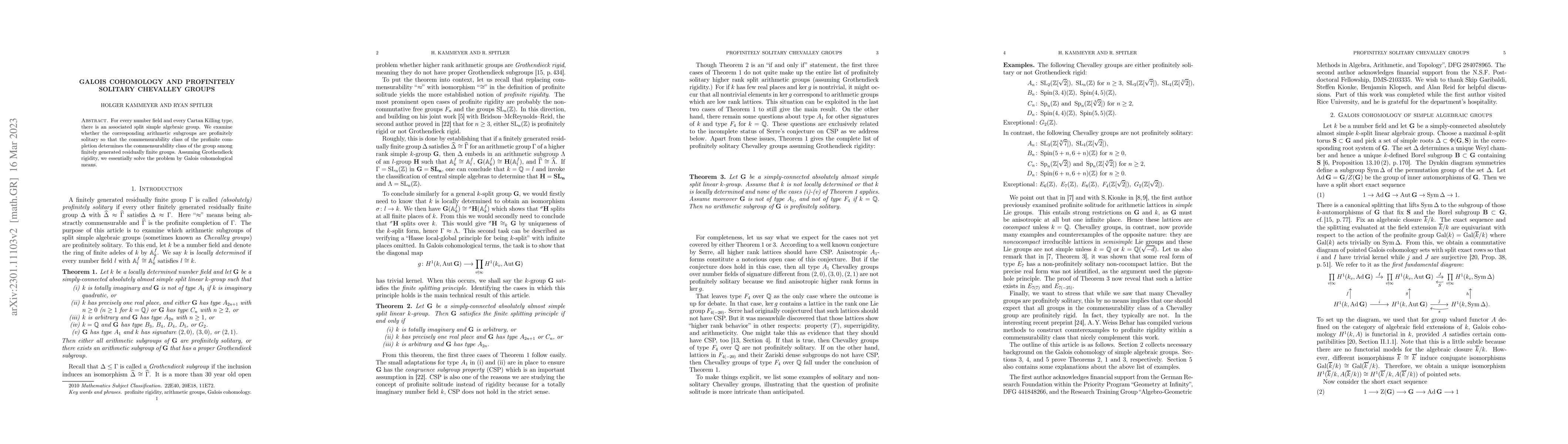 Thumbnail for Galois cohomology and profinitely solitary Chevalley groups