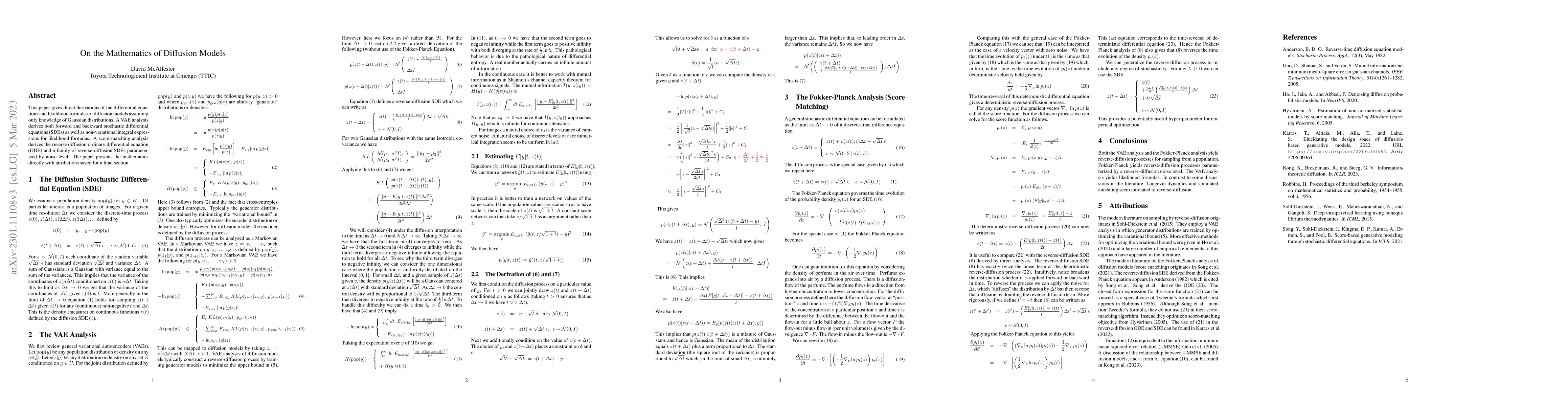 Thumbnail for On the Mathematics of Diffusion Models