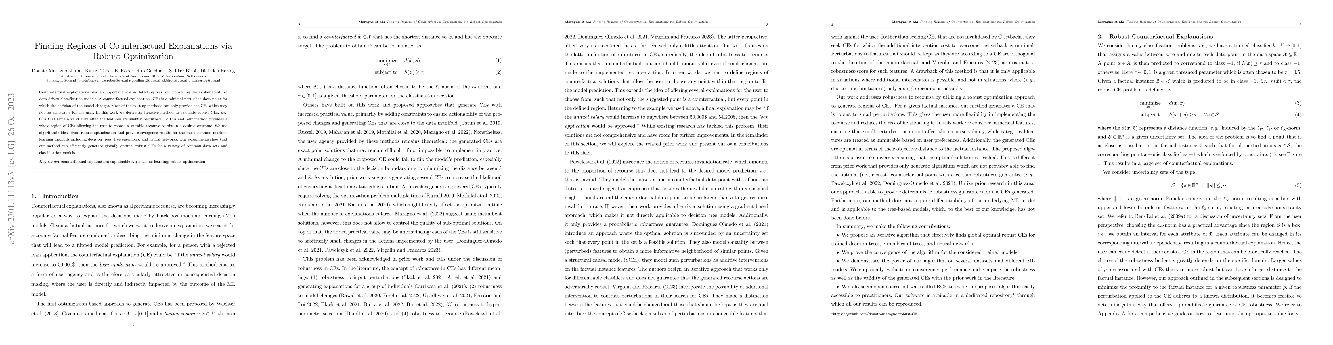 Thumbnail for Finding Regions of Counterfactual Explanations via Robust Optimization