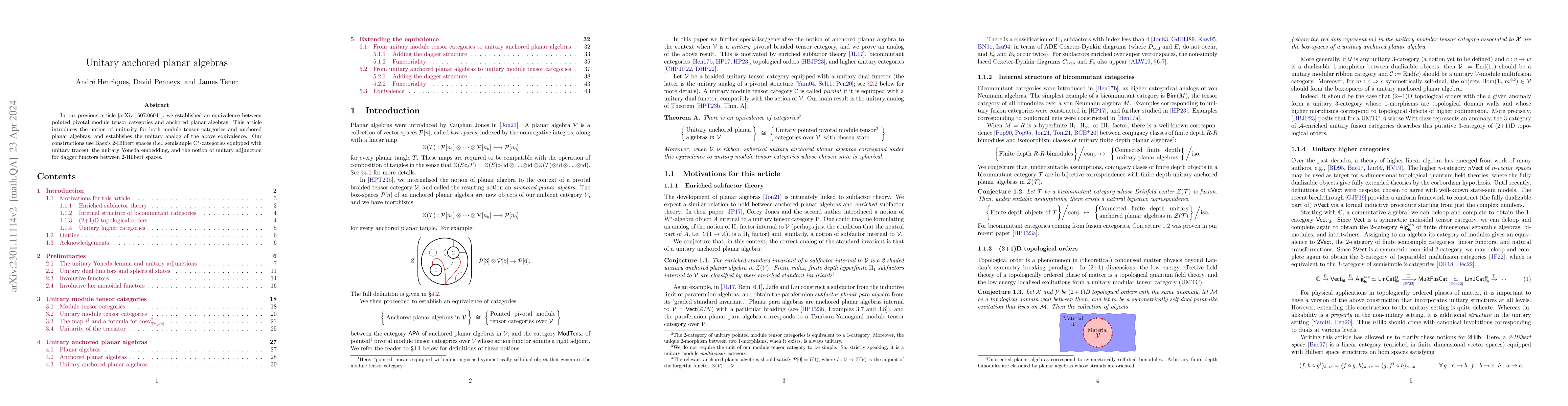 Thumbnail for Unitary anchored planar algebras