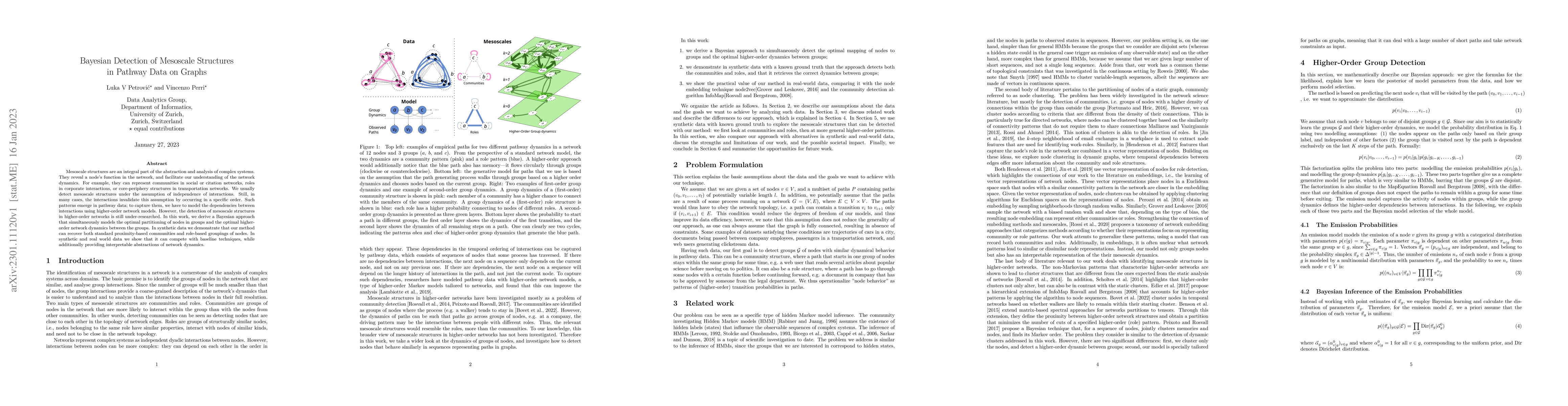 Thumbnail for Bayesian Detection of Mesoscale Structures in Pathway Data on Graphs