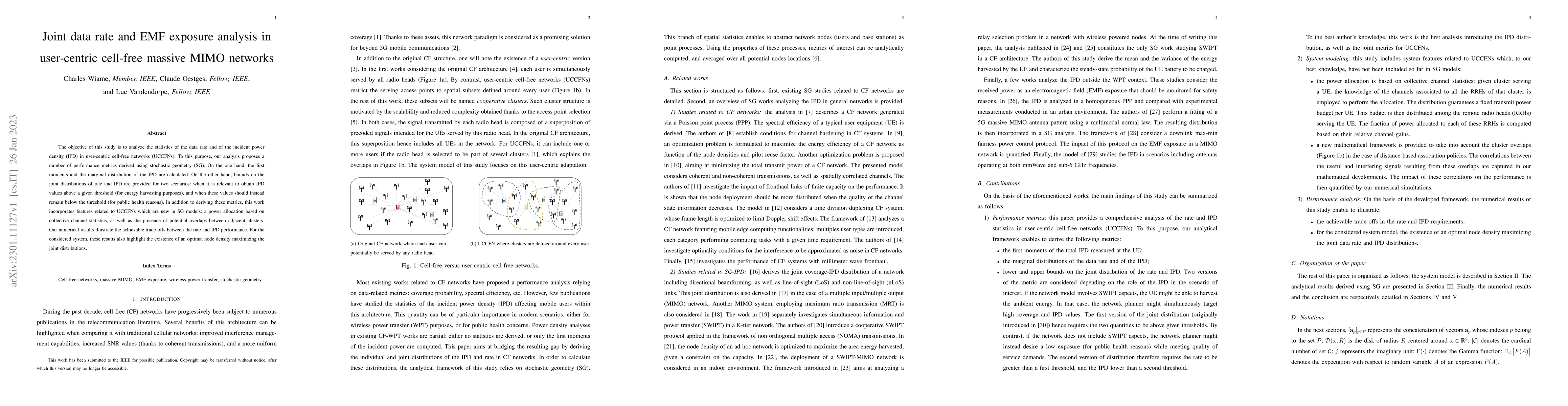 Thumbnail for Joint data rate and EMF exposure analysis in user-centric cell-free
  massive MIMO networks