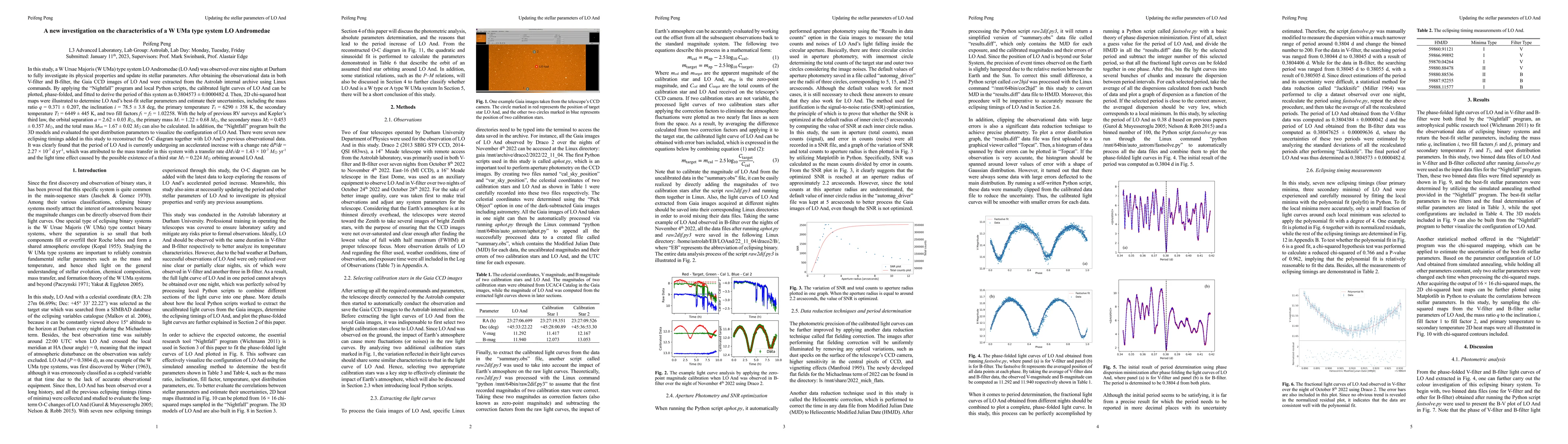 Thumbnail for A new investigation on the characteristics of a W UMa type system LO
  Andromedae