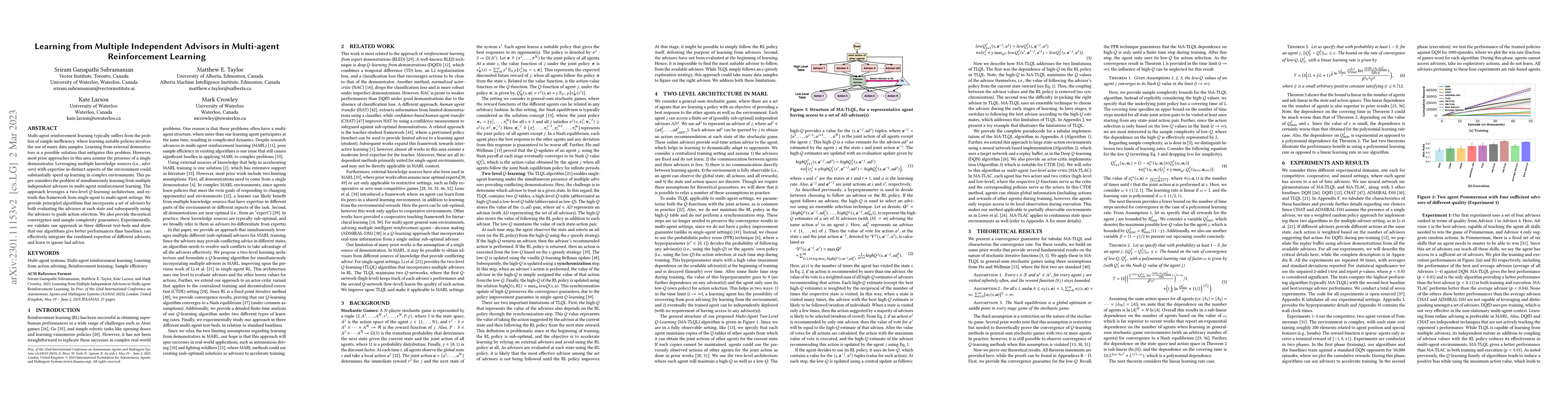 Thumbnail for Learning from Multiple Independent Advisors in Multi-agent Reinforcement
  Learning