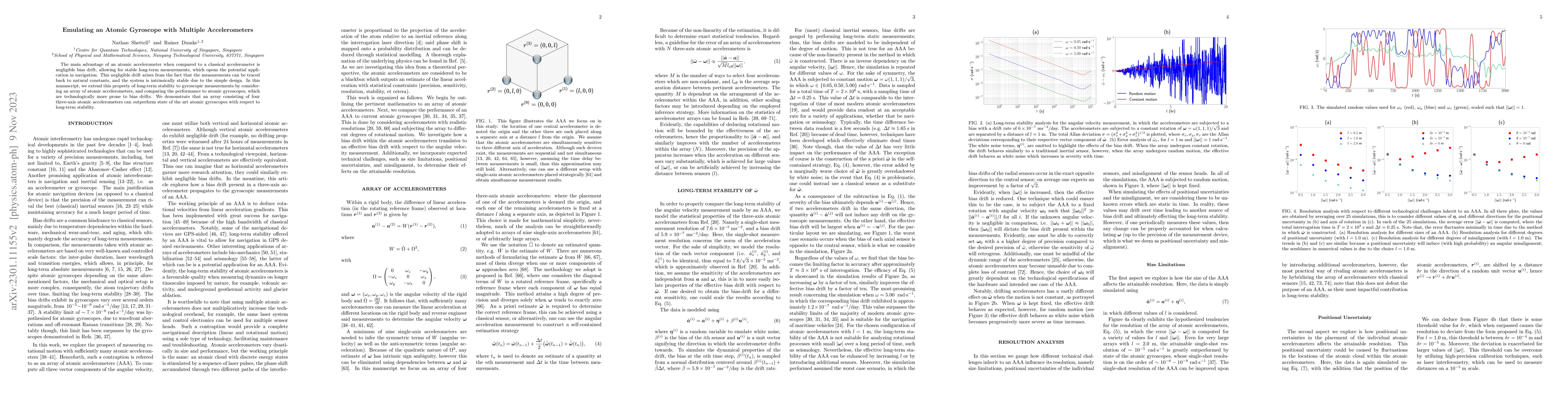 Thumbnail for Emulating an Atomic Gyroscope with Multiple Accelerometers
