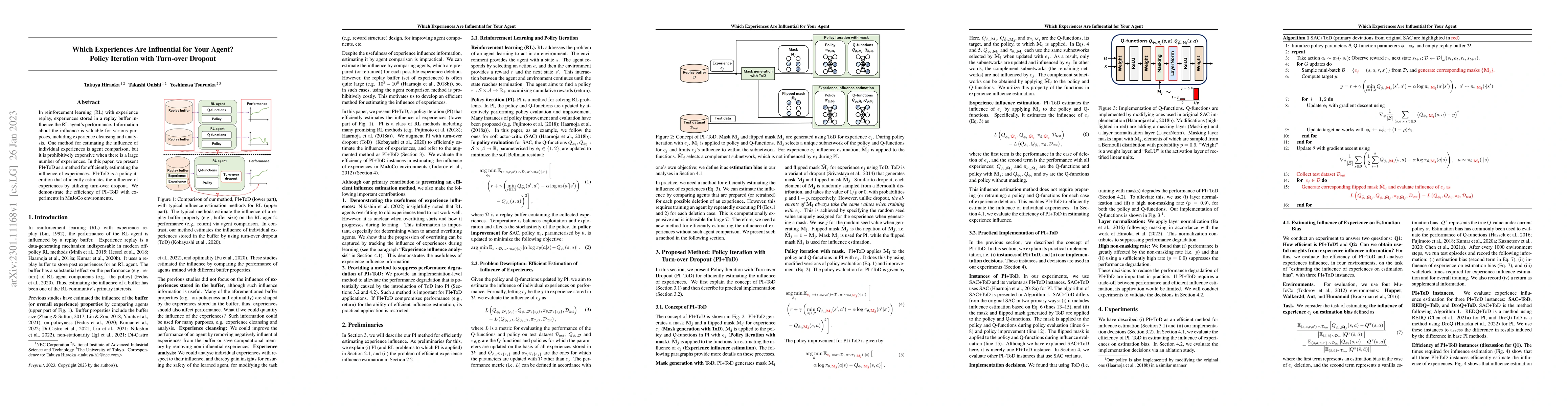 Thumbnail for Which Experiences Are Influential for Your Agent? Policy Iteration with
  Turn-over Dropout