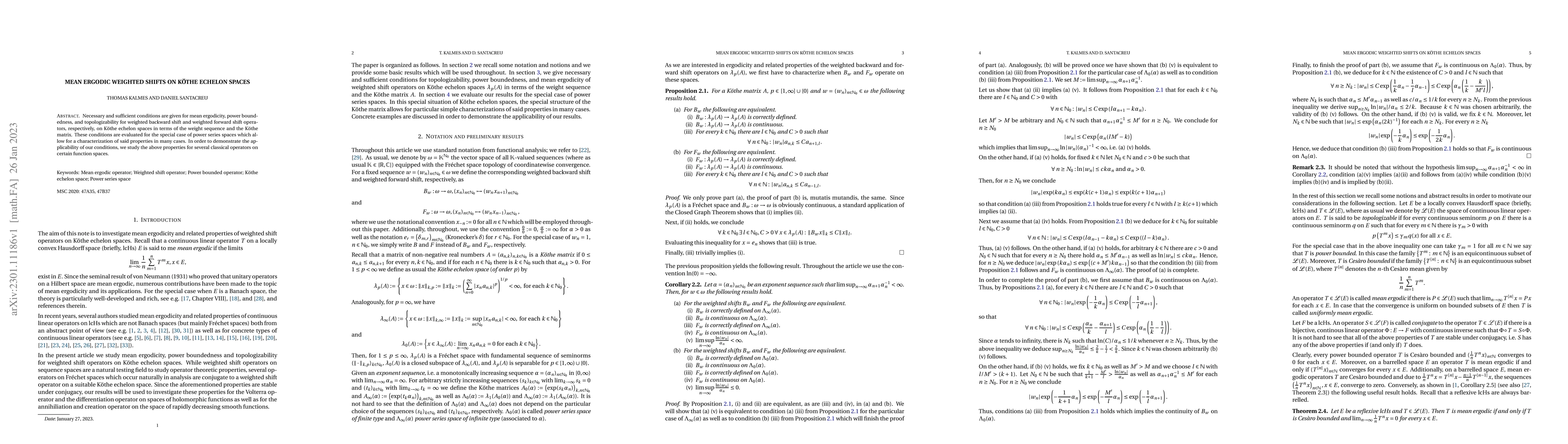 Thumbnail for Mean ergodic weighted shifts on K\"othe echelon spaces