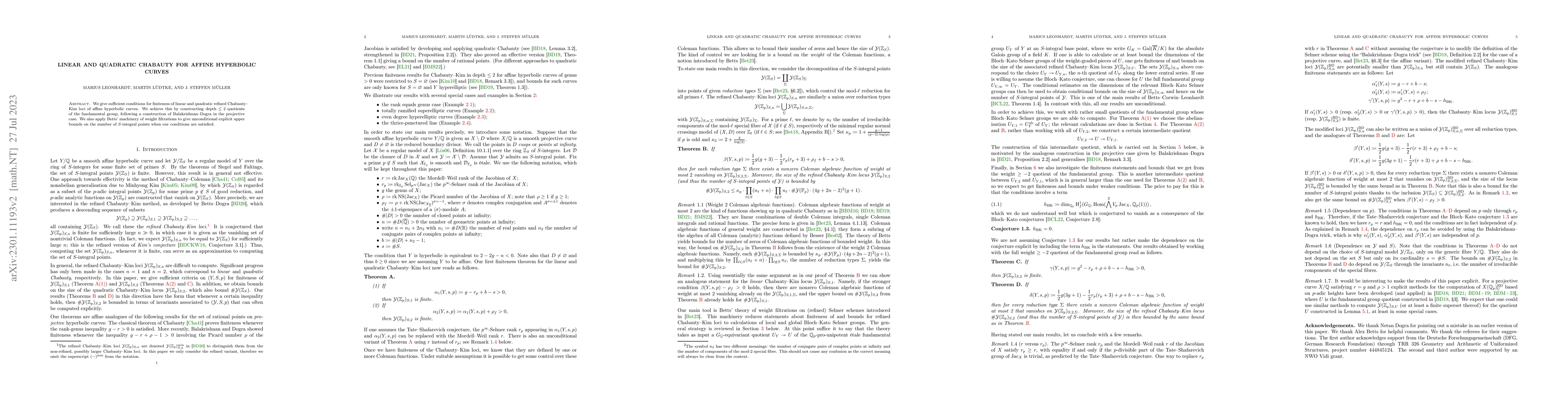 Thumbnail for Linear and quadratic Chabauty for affine hyperbolic curves