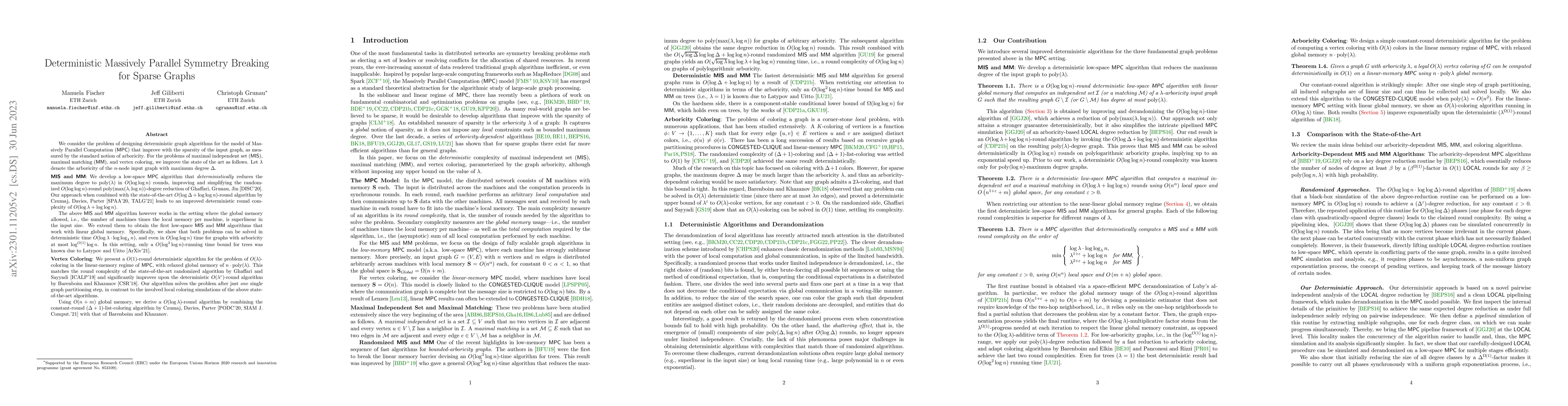 Thumbnail for Deterministic Massively Parallel Symmetry Breaking for Sparse Graphs