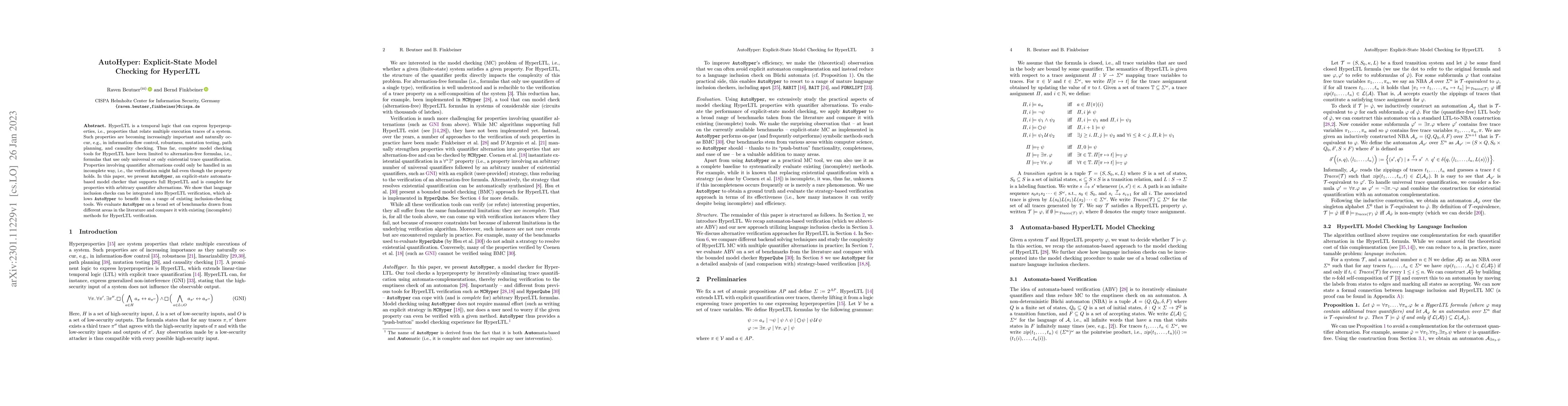 Thumbnail for AutoHyper: Explicit-State Model Checking for HyperLTL