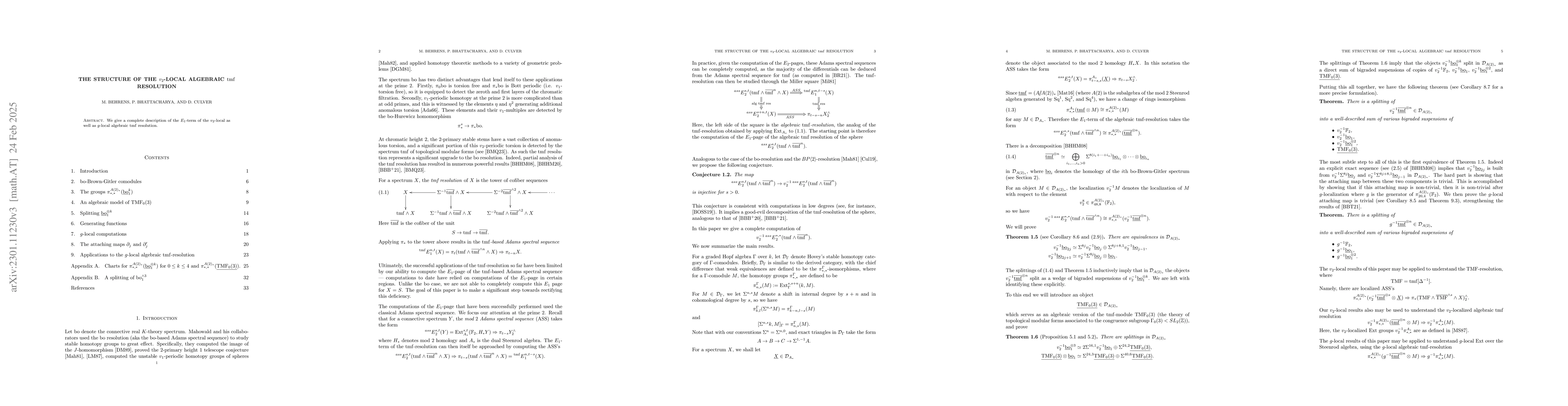 Thumbnail for The structure of the v_2-local algebraic tmf resolution