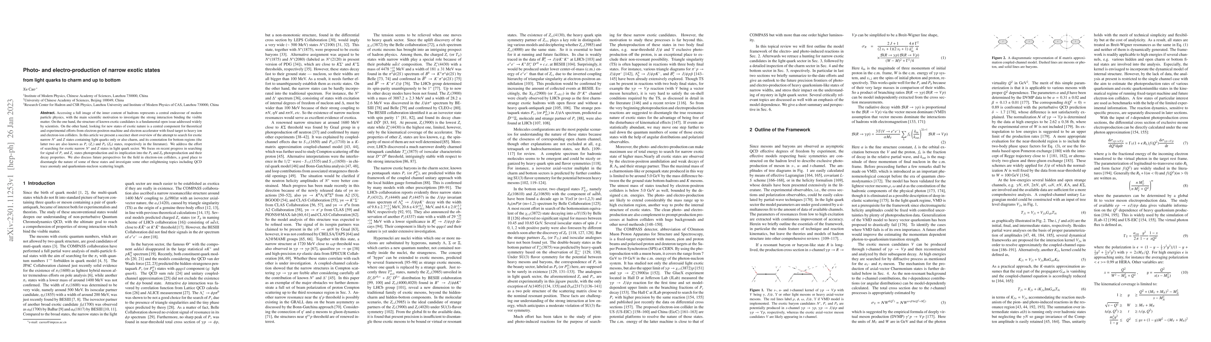Thumbnail for Photo- and electro-production of narrow exotic states: from light quarks
  to charm and up to bottom