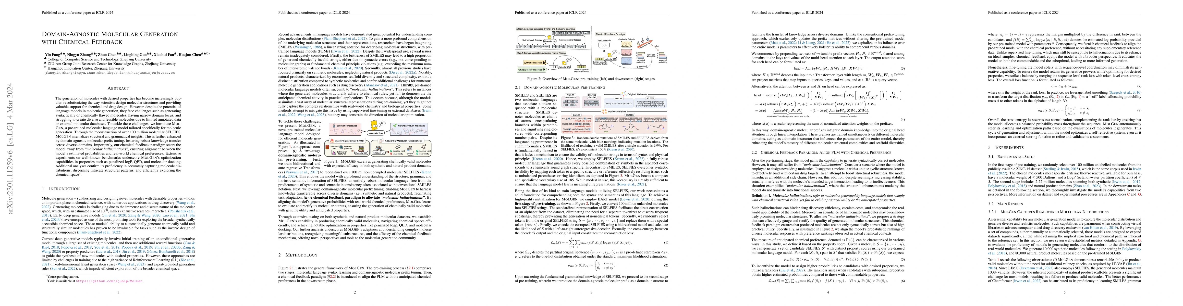 Thumbnail for Domain-Agnostic Molecular Generation with Chemical Feedback