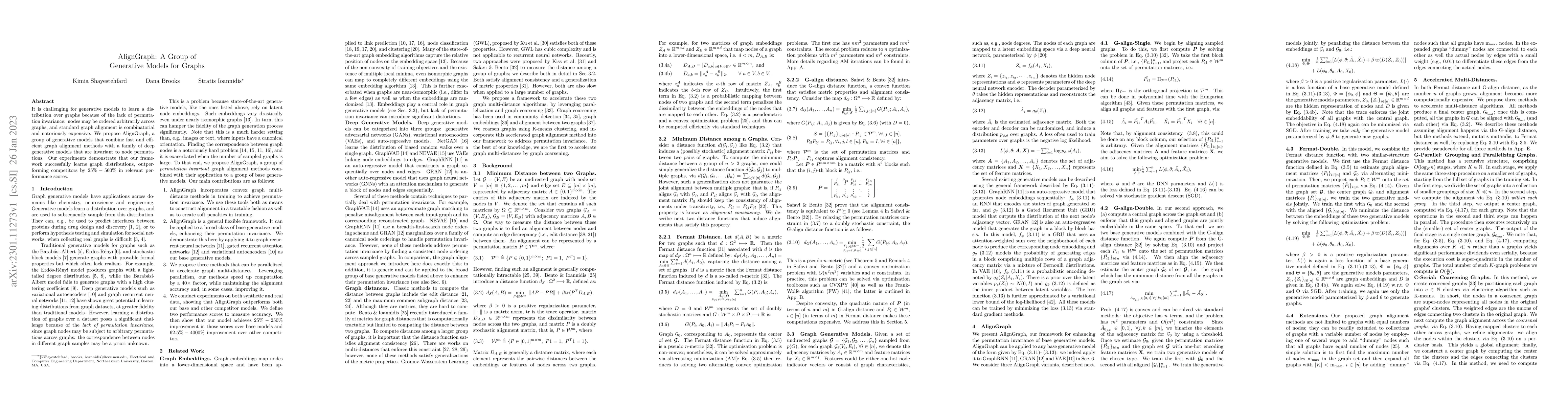 Thumbnail for AlignGraph: A Group of Generative Models for Graphs