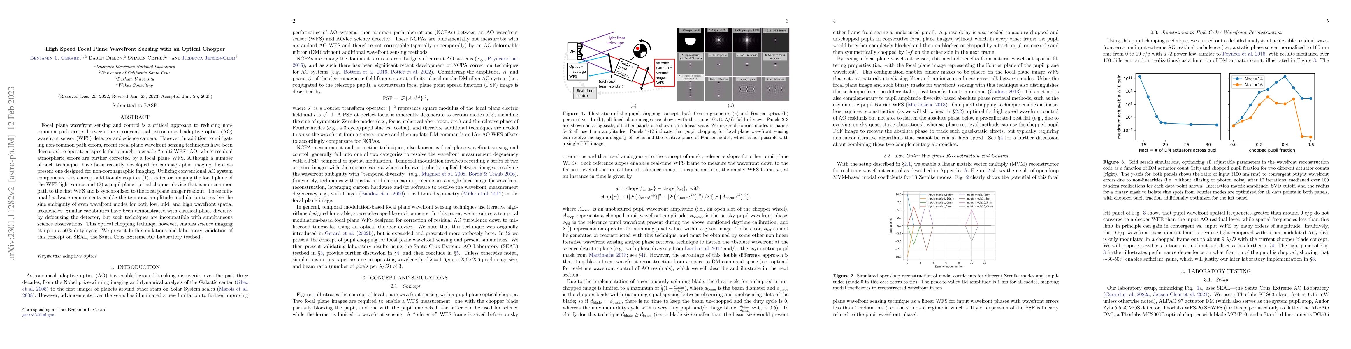 Thumbnail for High Speed Focal Plane Wavefront Sensing with an Optical Chopper