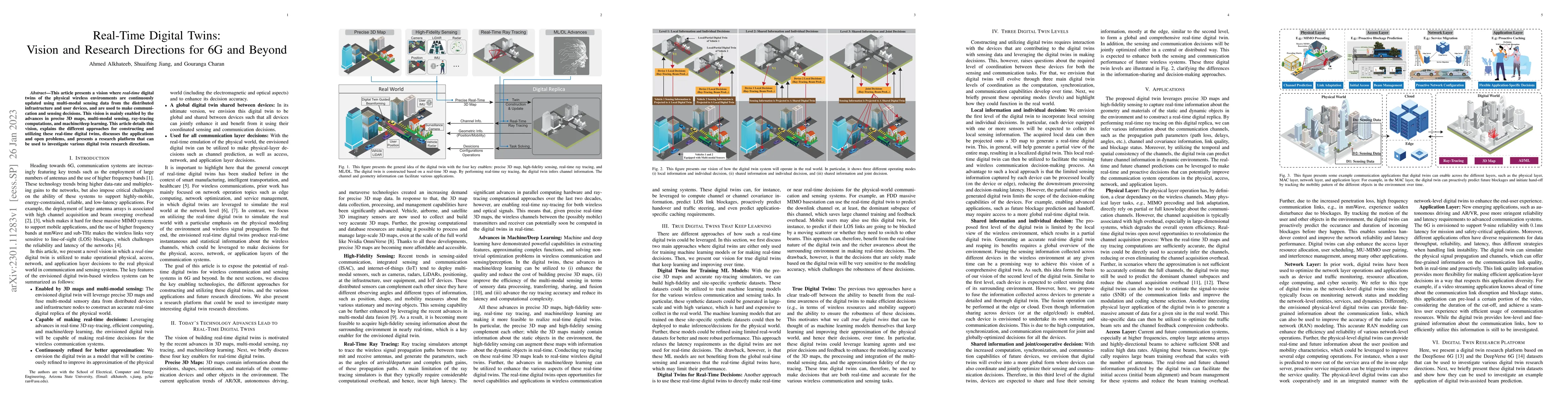 Thumbnail for Real-Time Digital Twins: Vision and Research Directions for 6G and
  Beyond