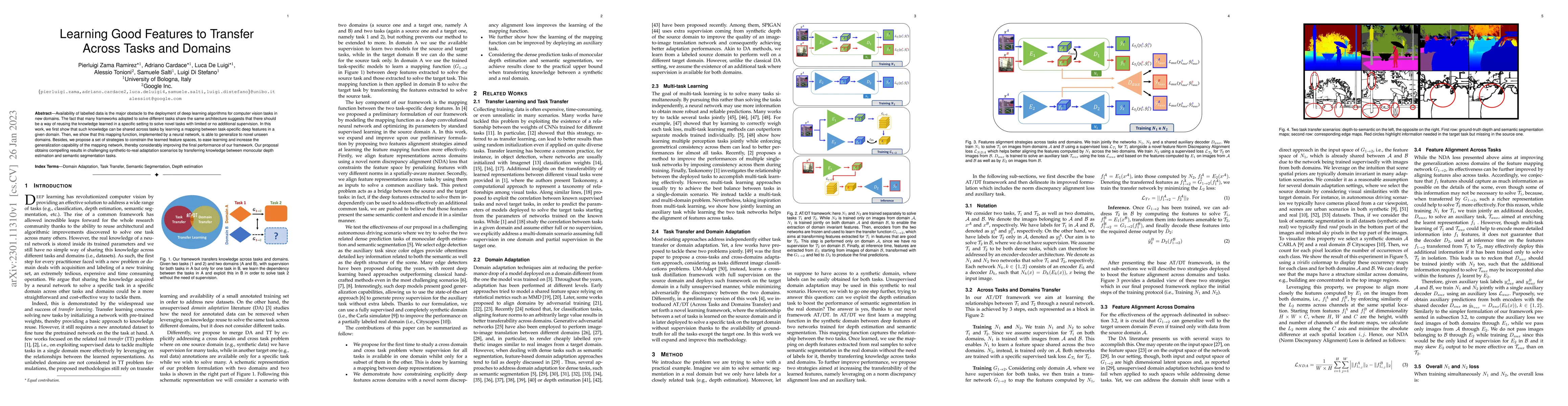 Thumbnail for Learning Good Features to Transfer Across Tasks and Domains
