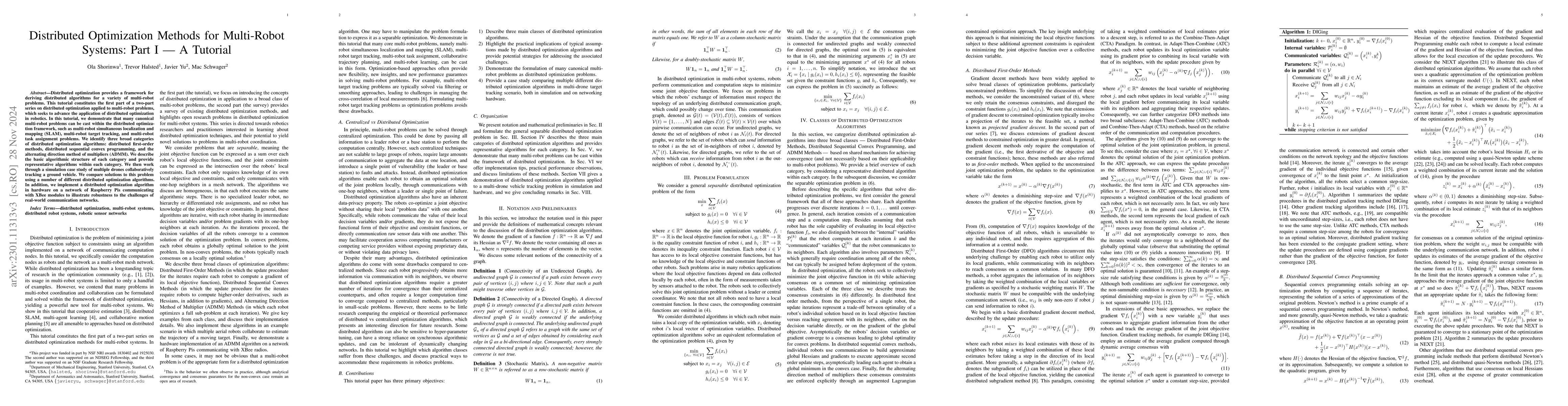 Thumbnail for Distributed Optimization Methods for Multi-Robot Systems: Part I -- A
  Tutorial